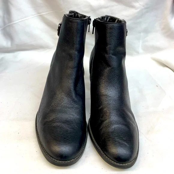 Sonoma Shoes Sonoma Black Leather Ankle Boots Ladies Sz 9m
